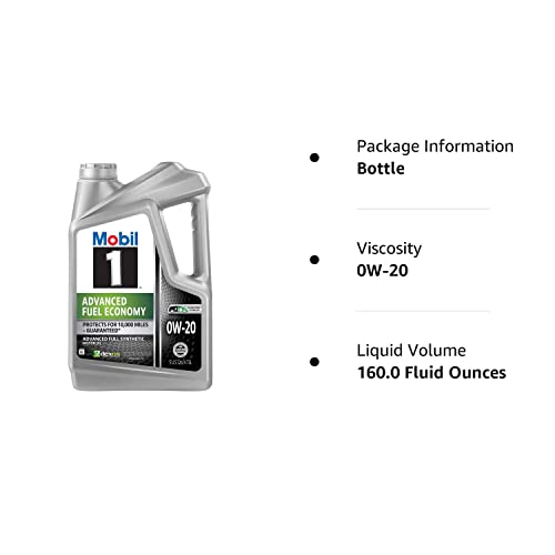 Mobil 1 0W-20 Advanced Fuel Economy Full Synthetic Motor Oil
