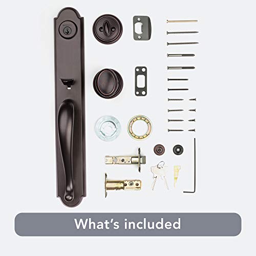 Front Entry Handleset with Interior Knob in Venetian Bronze