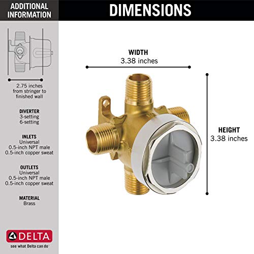 R11000 3-Setting Custom Shower Diverter Valve Kit