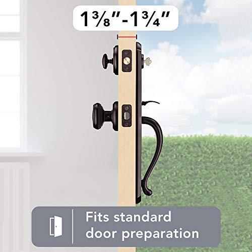 Front Entry Handleset with Interior Knob in Venetian Bronze