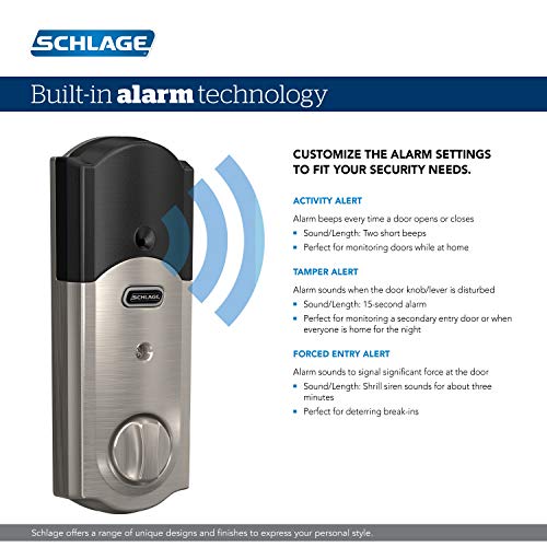 Smart Deadbolt With Alarm Inbuilt Camelot Trim In Bright Brass