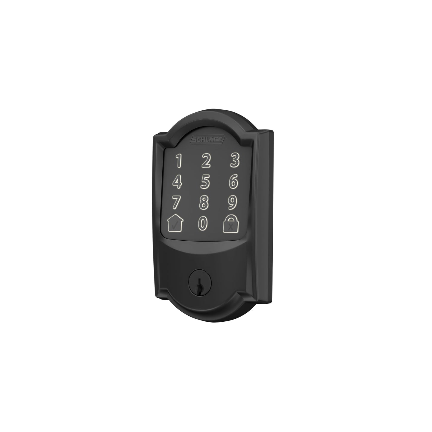 Encode Smart Wi-Fi Deadbolt with Camelot Trim in Matte Black