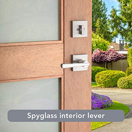 Front Entry Handleset with Interior Lever,in Satin Nickel