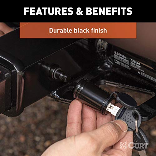 CURT 23518 Black Trailer Hitch Lock Fits 2-Inch Receiver