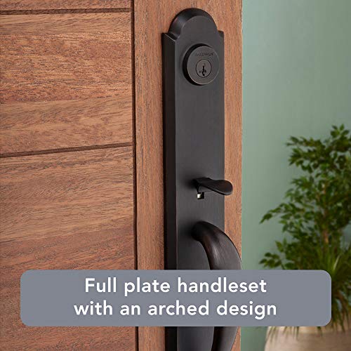 Front Entry Handleset with Interior Knob in Venetian Bronze