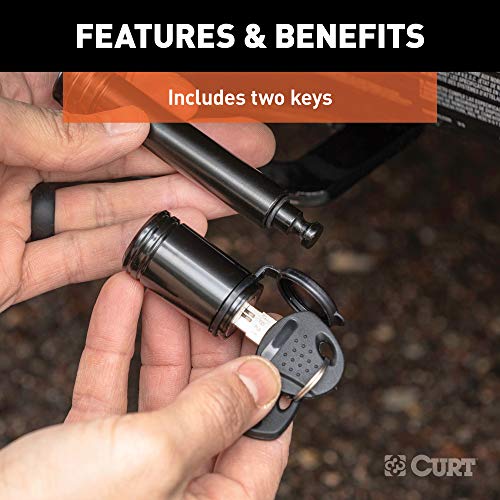 CURT 23518 Black Trailer Hitch Lock Fits 2-Inch Receiver