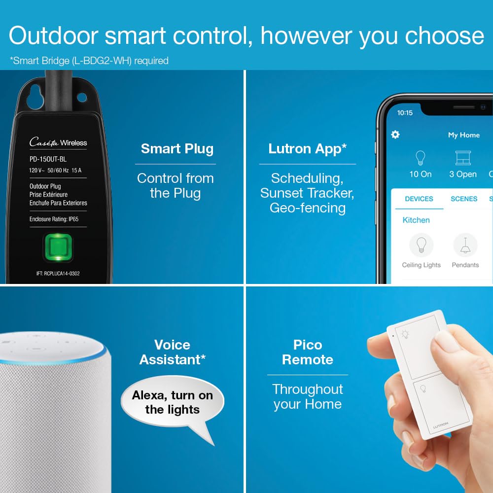 Lutron Caseta Smart Lighting Weatherproof