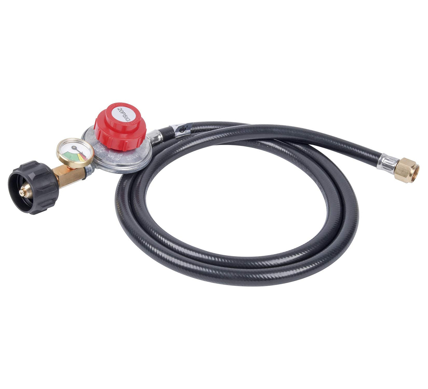 High Pressure Propane Regulator Hose with Gauge