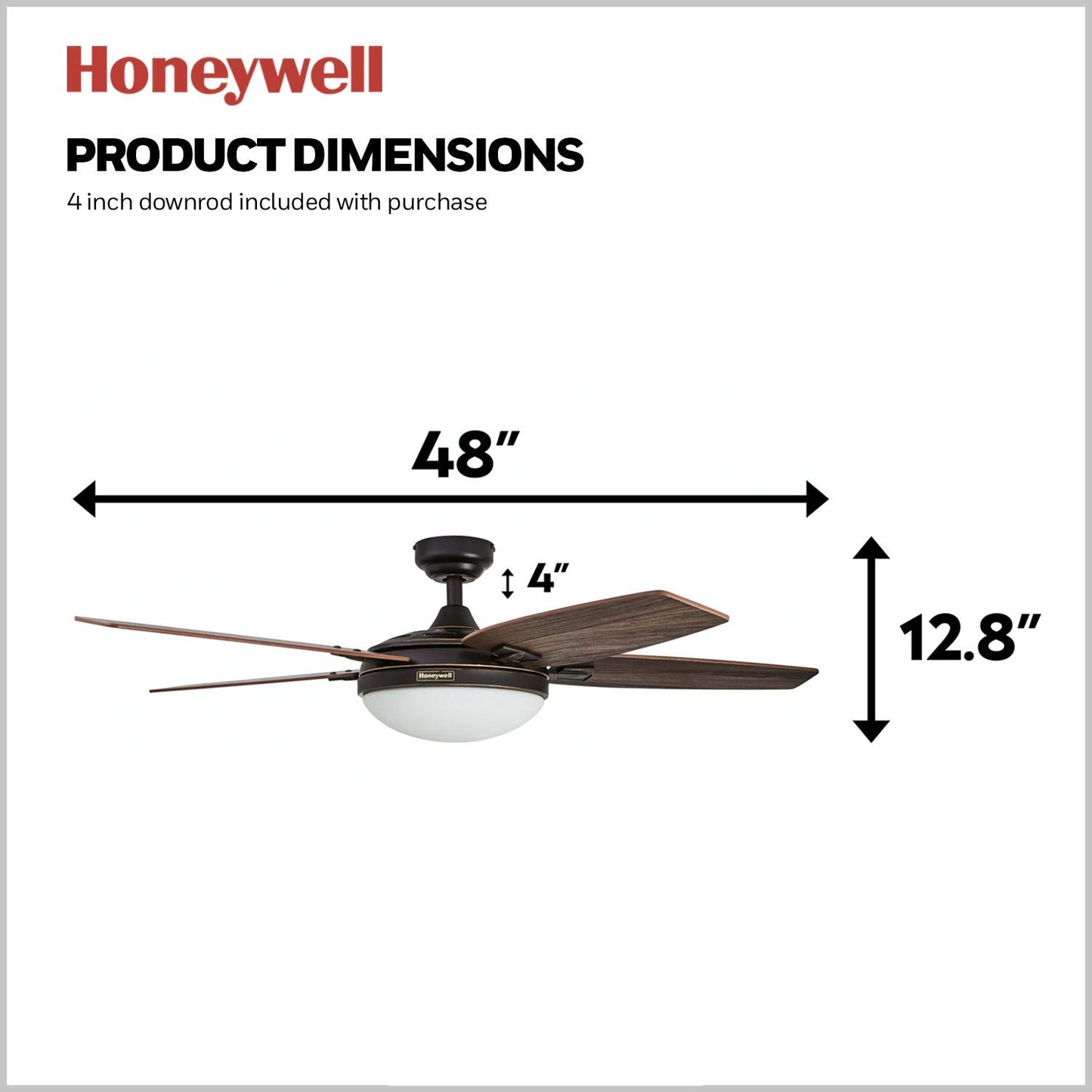 Honeywell Dual Finish Ceiling Fans Carmel, 48 Inch