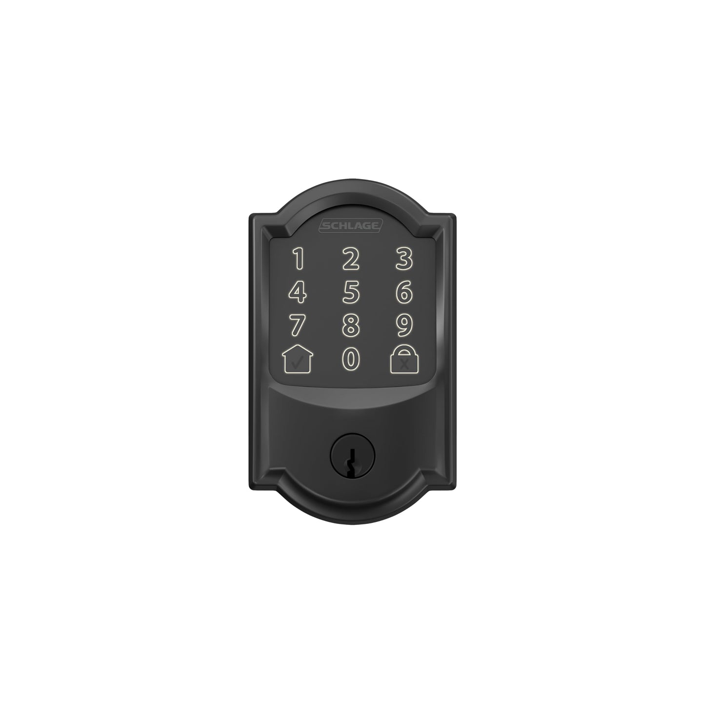 Encode Smart Wi-Fi Deadbolt with Camelot Trim in Matte Black