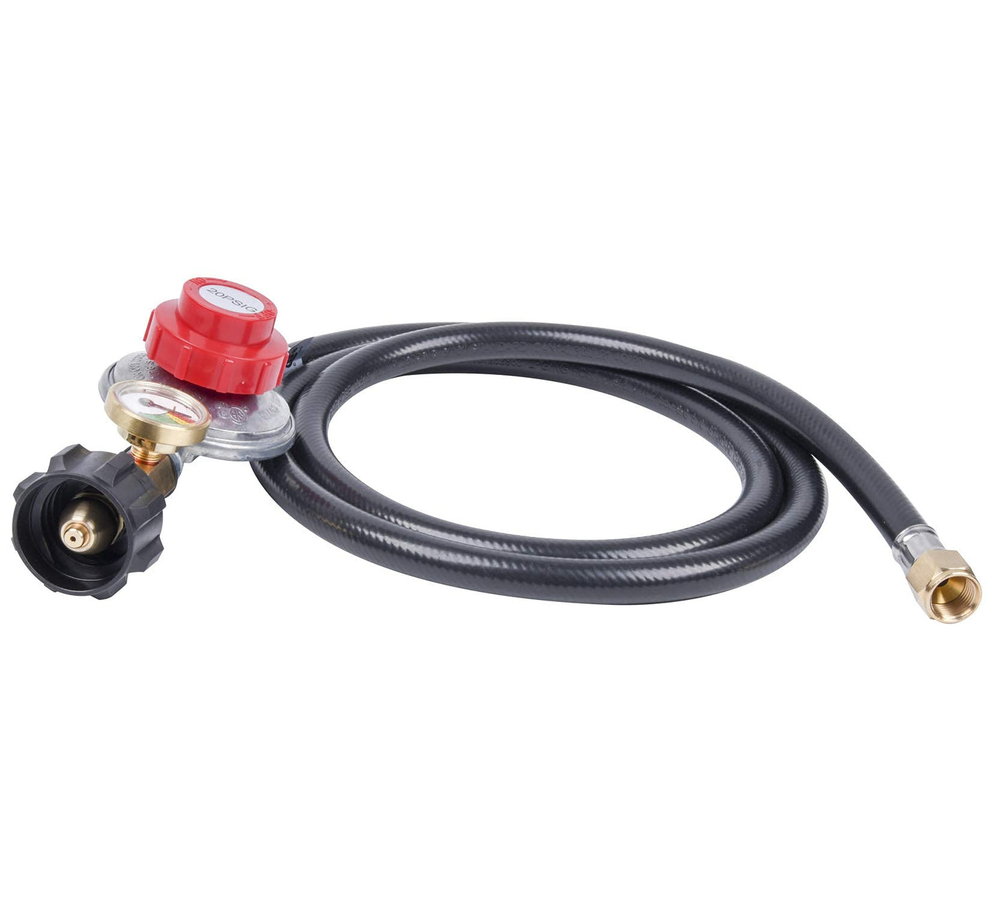 High Pressure Propane Regulator Hose with Gauge