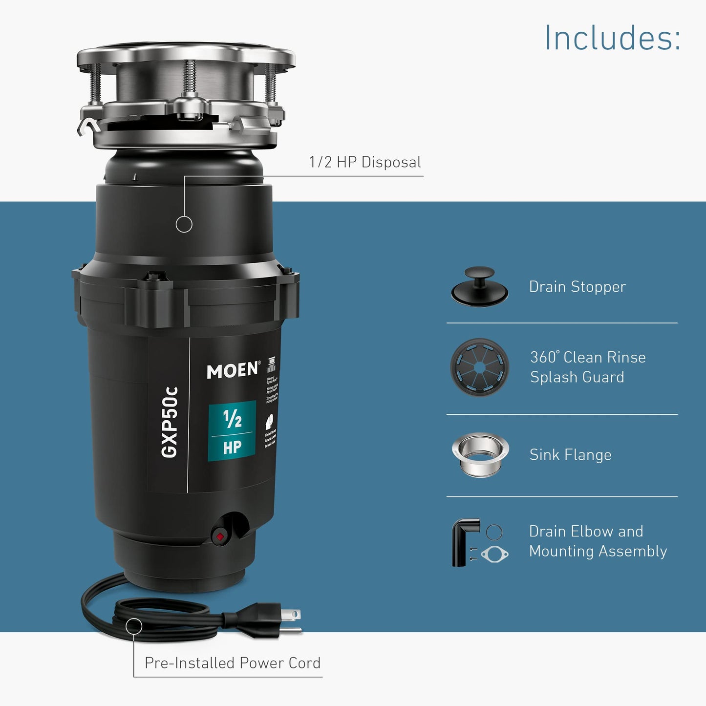 Continuous Feed Compact Garbage Disposal