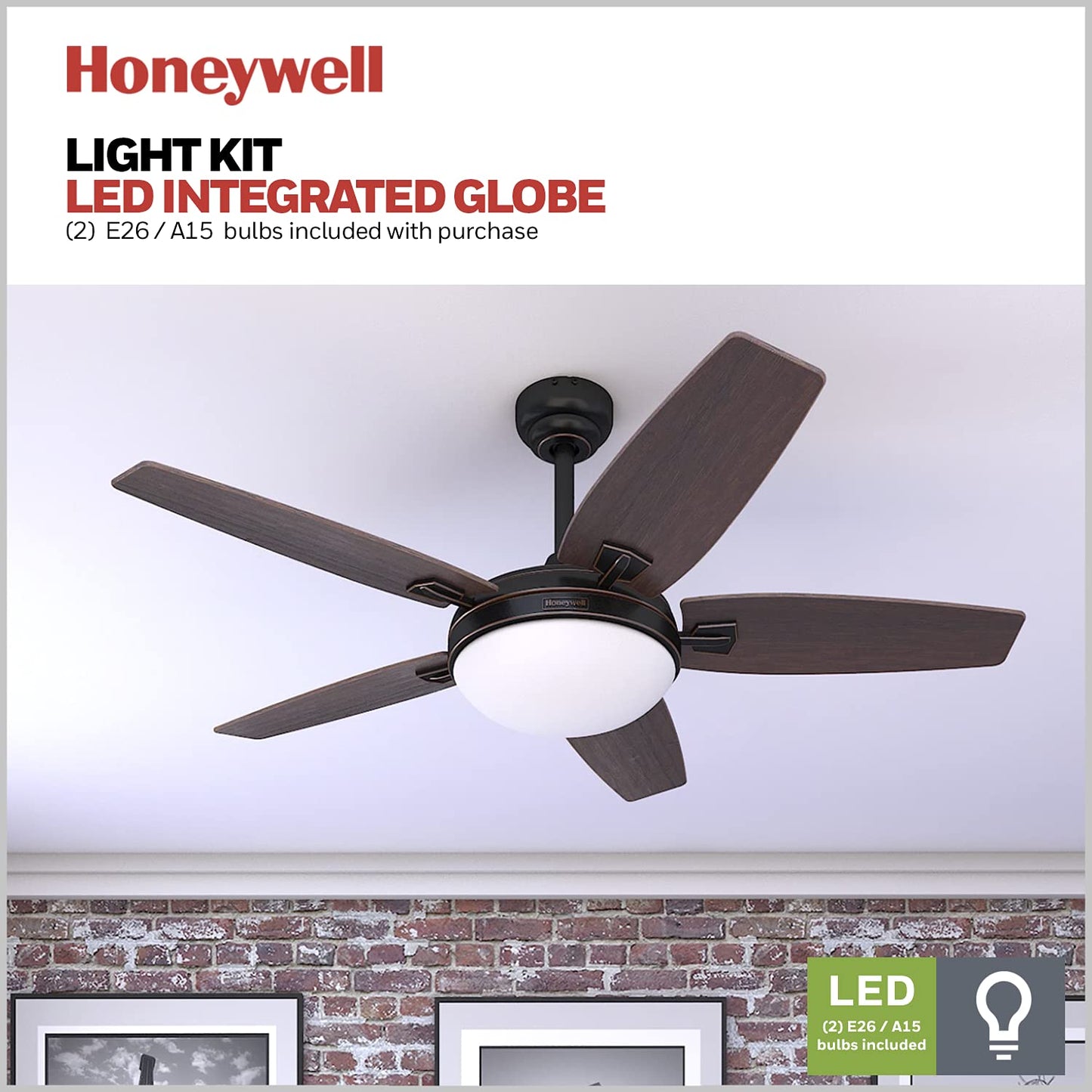 Honeywell Dual Finish Ceiling Fans Carmel, 48 Inch