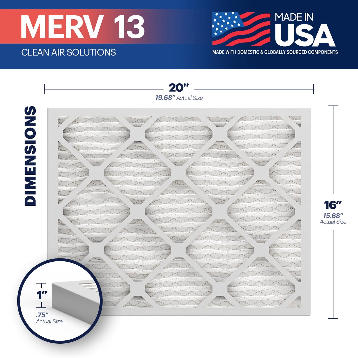 BNX Electrostatic Pleated Air Filter