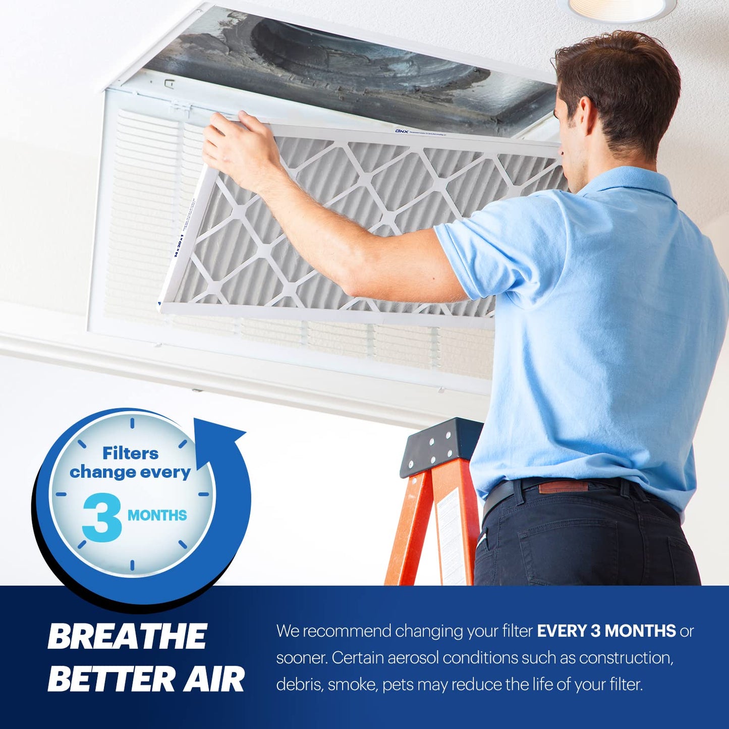 BNX Electrostatic Pleated Air Filter