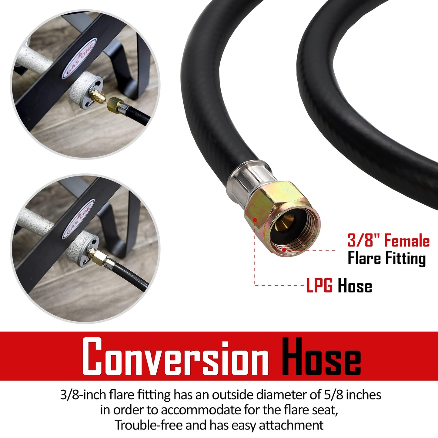 High Pressure 0-20 PSI Adjustable Regulator with Red QCC-1 Type Hose