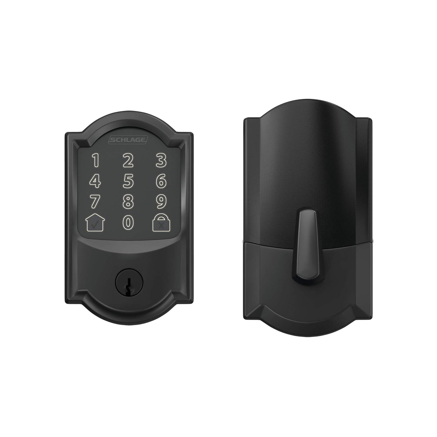 Encode Smart Wi-Fi Deadbolt with Camelot Trim in Matte Black