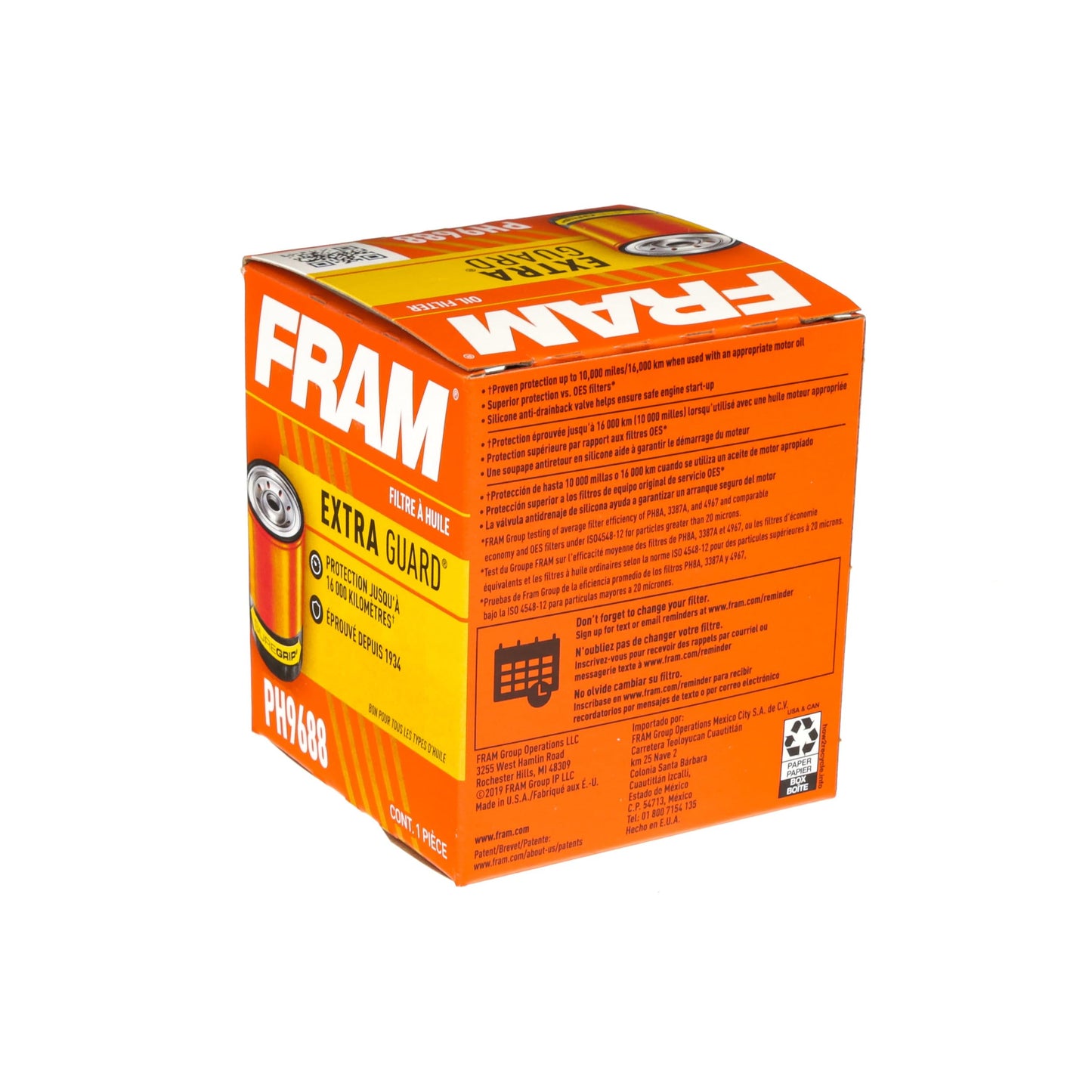10K Mile Change Interval Oil Filter, Cylindrical.