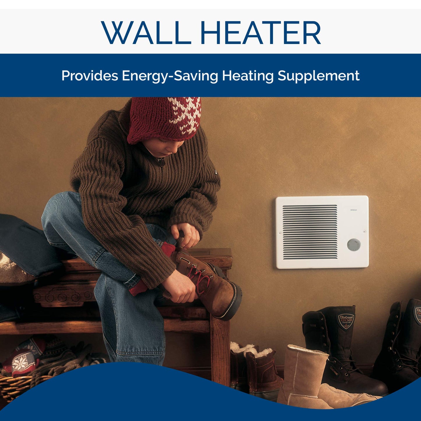 Broan-NuTone Wall Heater with Built-In Adjustable Thermostat,750/1500W