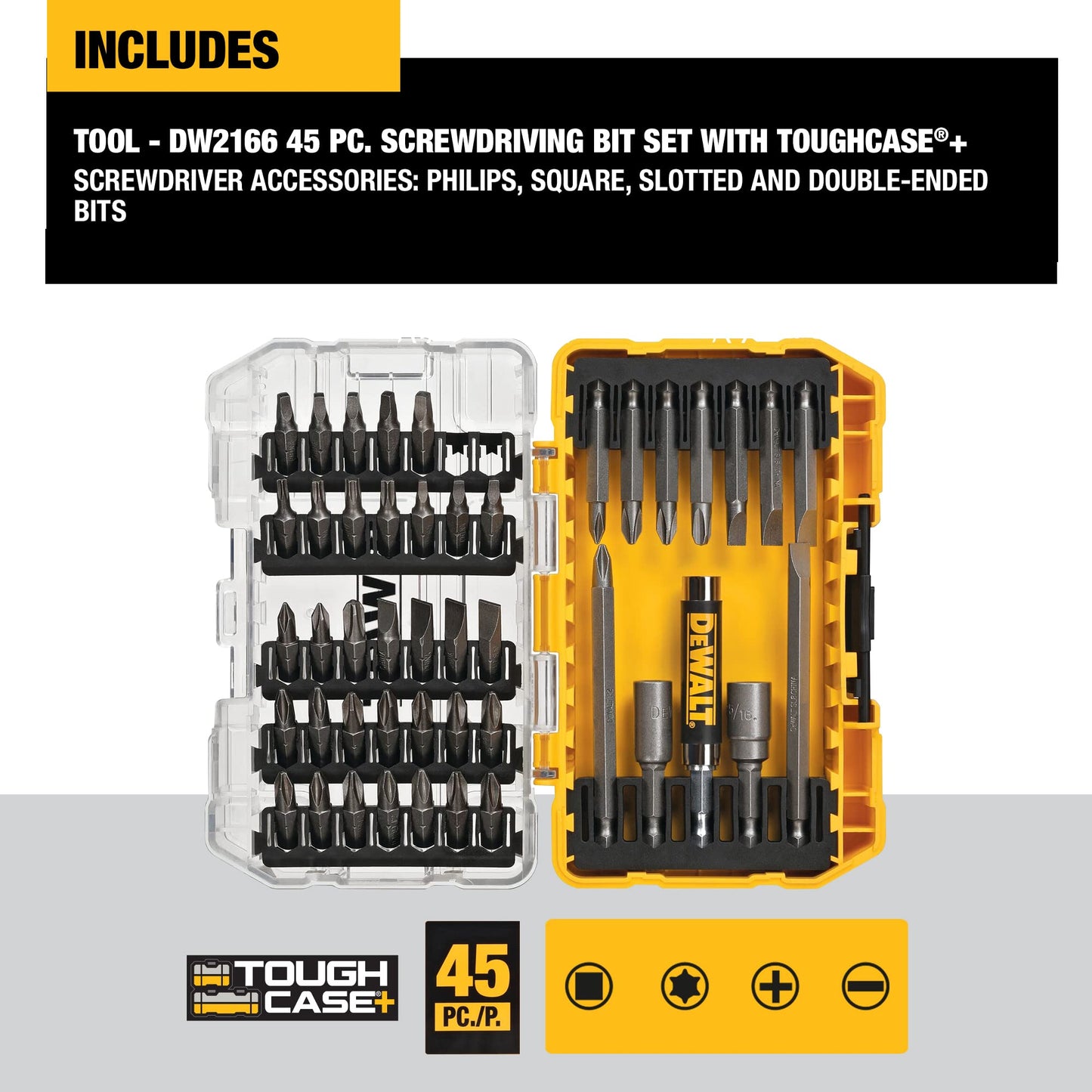 DEWALT Screwdriver Bit Set with Tough Case