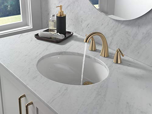 Widespread Gold Bathroom Faucet Drain Assembly Included