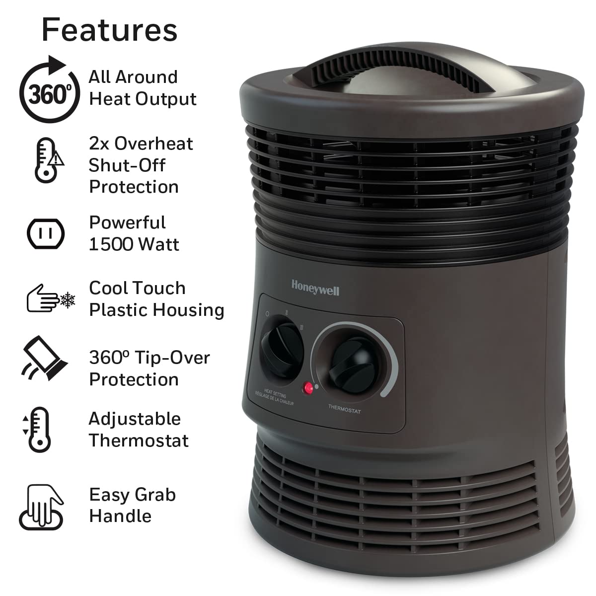 Honeywell HHF360V Fan Forced Heater with Surround Heat Output