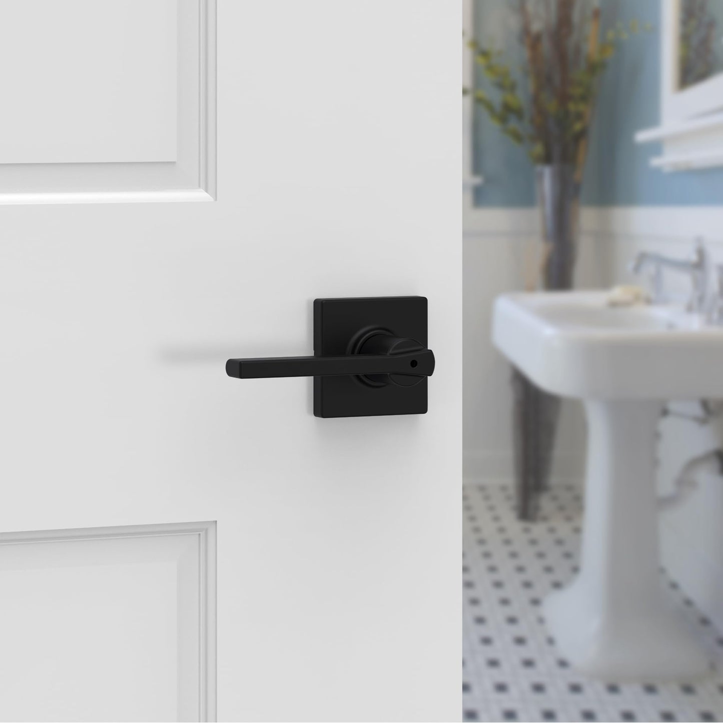 Door Handle with Loc For Bathroom and Bedroom