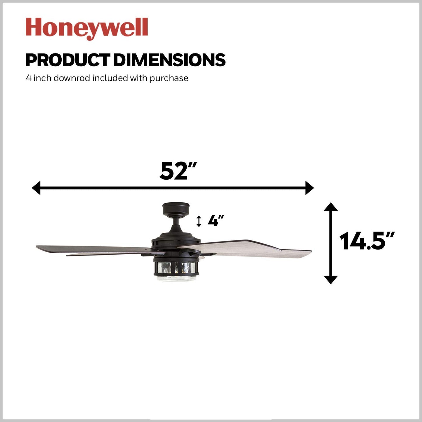 Honeywell Ceiling Fans with Light and Remote Control