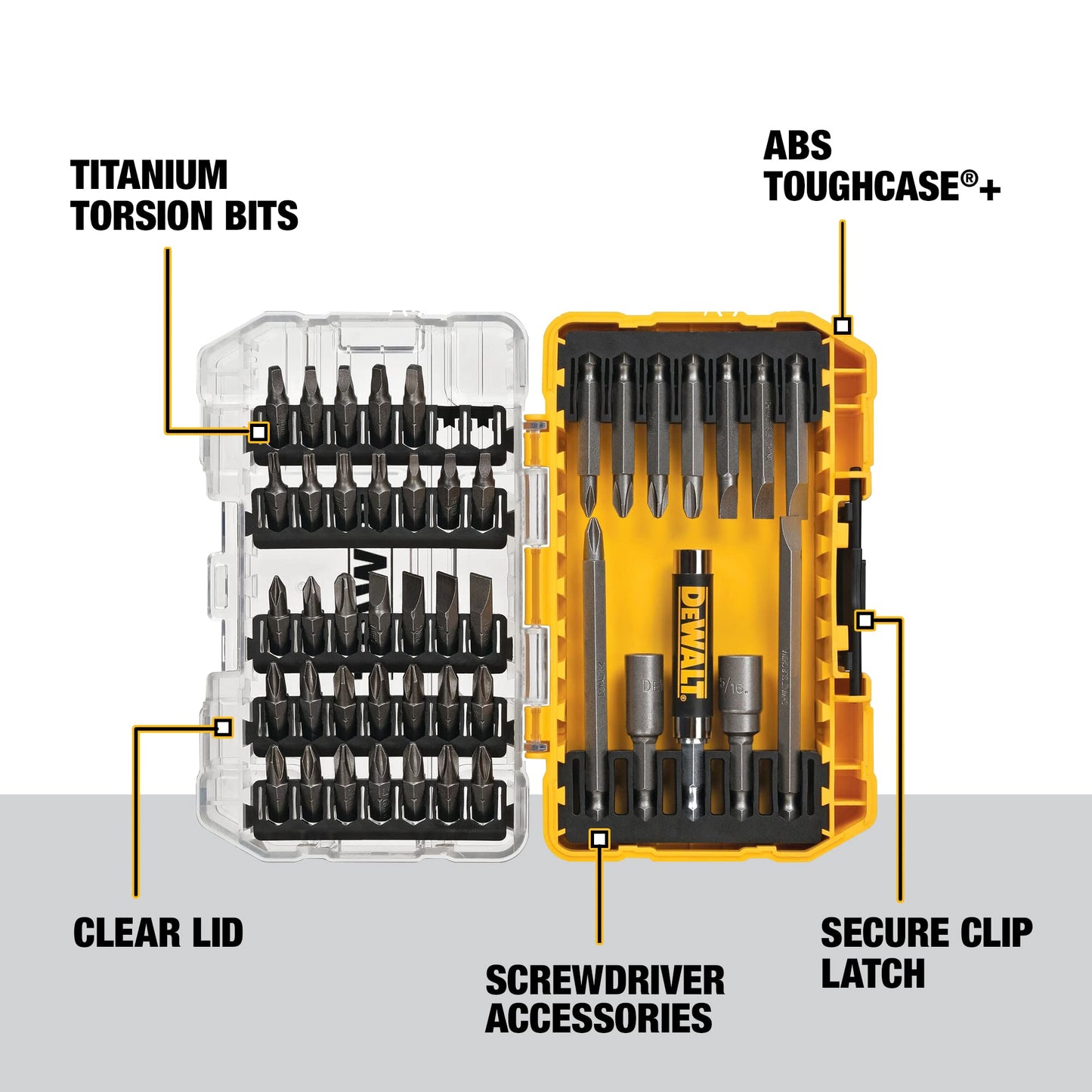 DEWALT Screwdriver Bit Set with Tough Case