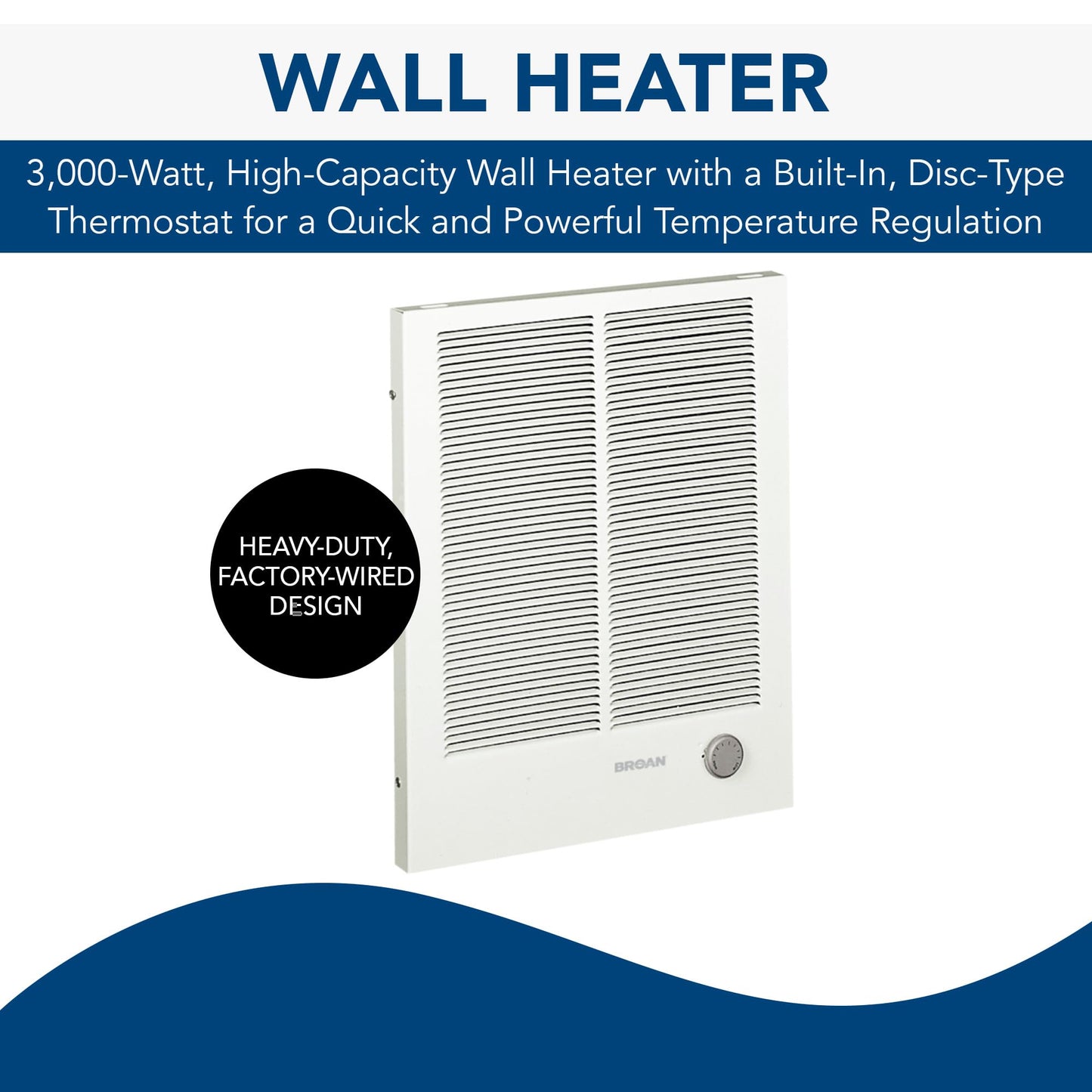 Broan-NuTone 194 High Capacity Wall Heater 3000/1500 Watt